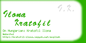 ilona kratofil business card